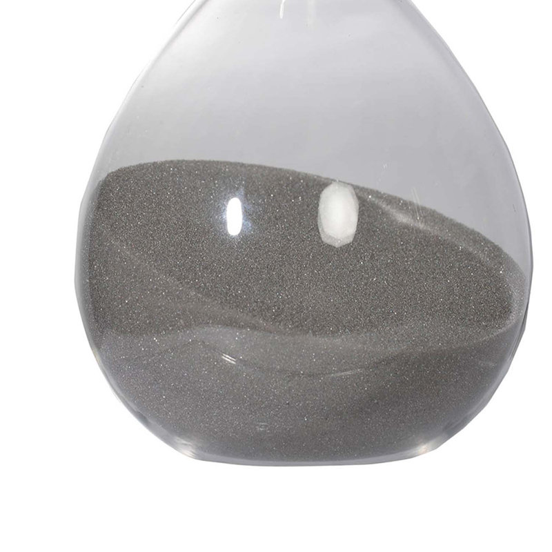Hedberg Hourglass, Gray, 8" H x 3" W x 3" D, 2