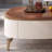 Modern walnut solid wood coffee table-103446945