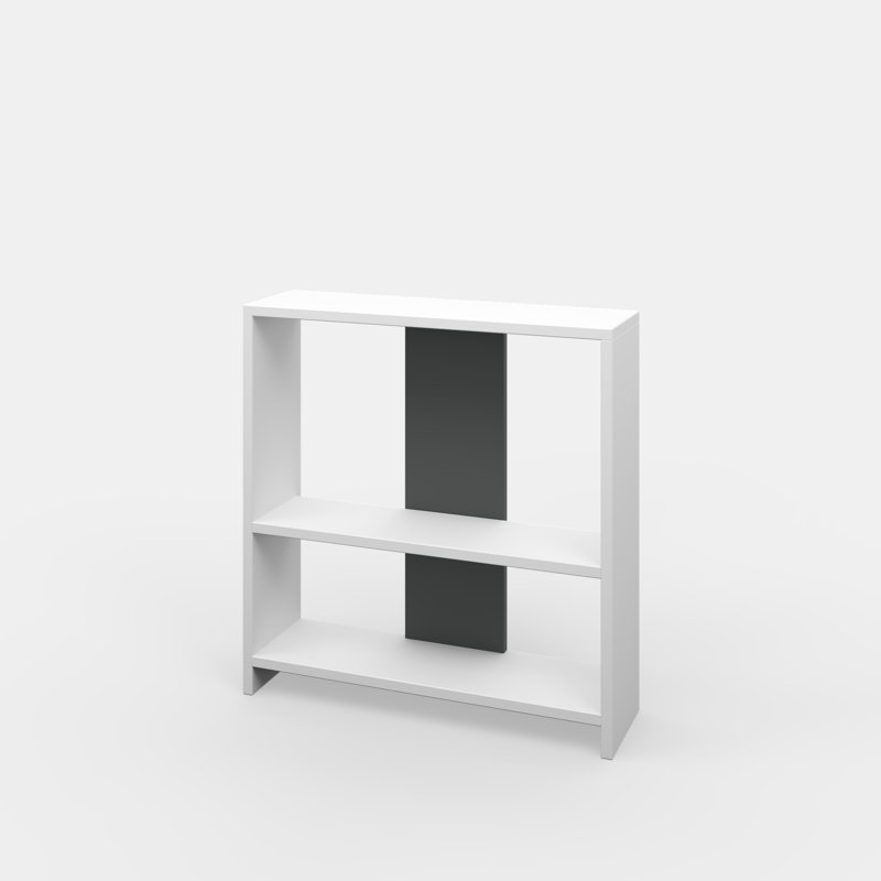 Amvi End Table, White/Black