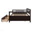 Lit de jour double en bois avec deux tiroirs, espresso-1635387713