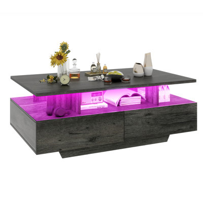 Ellise LED Coffee Table with 4 Drawers