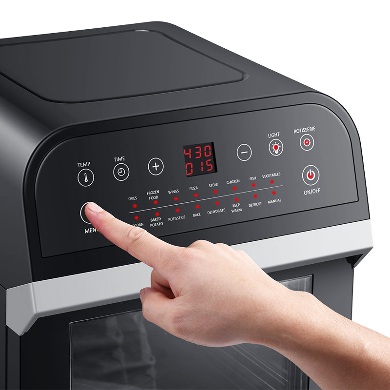 12 Litre Electric Air Fryer Oven, Black