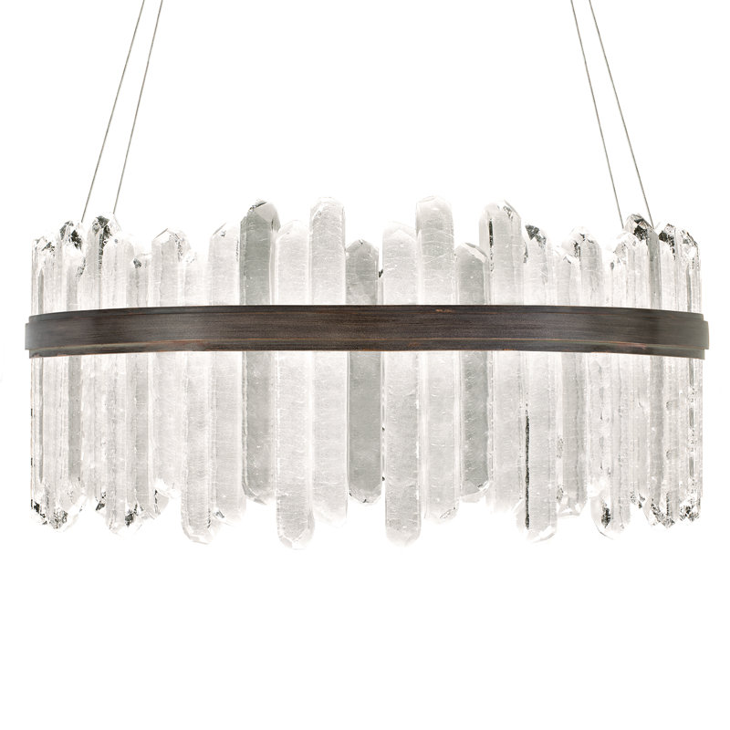 Lustre rond 41 po Lior, 3000, Bronze