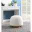 Repose-pieds moderne en tissu blanc, entièrement assemblé, pour la maison et la chambre à coucher