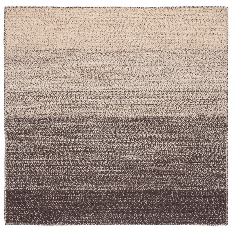 Dequentin Natural Fiber Hand Loomed Jute Ombre Rug, Square 6'