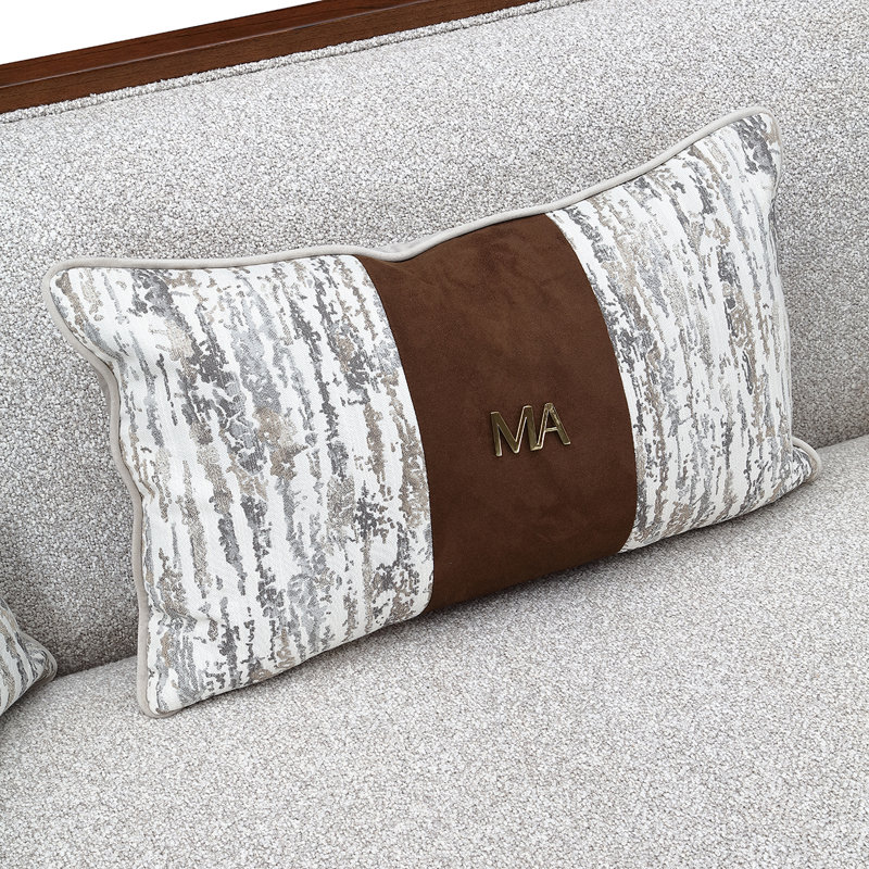 Houston Sofa - Pebble/Walnut