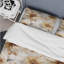 Motif bohème de fleurs de chrysanthème beige - ensemble de housse de couette floral - polyester microfibre-309826377
