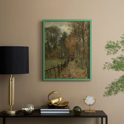 «Vintage Landscape CXI», reproduction encadrée - bois massif