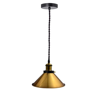 Duvall 1 - Light Yellow Brass Pendant