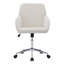 Chaise de chambre ergonomique et confortable - Velours beige, base argentée, siège de bureau en velours de soutien du dossier ergonomique, productivité accrue-121106567
