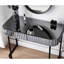 Console grise à miroir de 39 po avec base en acier inoxydable et 2 tiroirs - polyvalente pour le bureau de la chambre à coucher, nombreuses options de rangement, base de coiffeuse, gris. Pinceaux à maquillage. Élégant bureau. Matériaux.-1212016484
