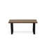 Banc moderne brun de 40 po avec structure en métal robuste