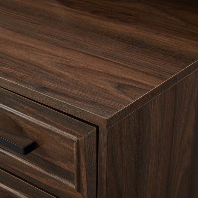 Amarjot Computer Desk, Dark Walnut