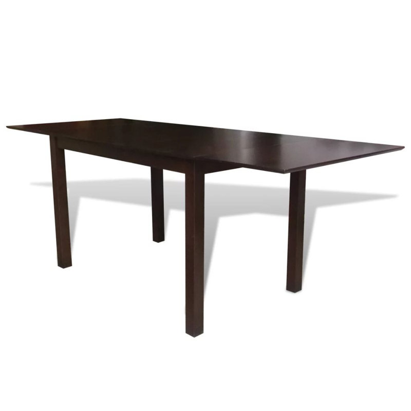 Piero Extendable Solid Wood Dining Table, Brown