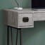 Bureau d'ordinateur, bureau personnel, ordinateur portable, tiroirs de rangement, L 48 po, bureau, stratifié gris, métal noir, transitionnel-2057010263