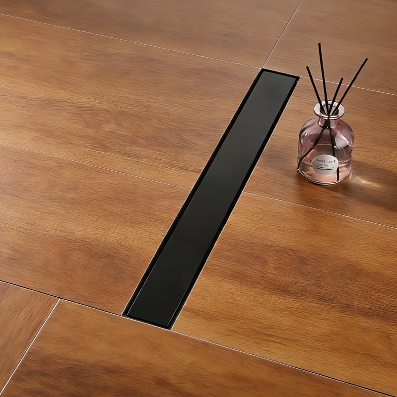 Shower Drain Linear Shower Drain 18 Inch, Matte Black