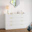 Commode cannelée 8/9 tiroirs avec poignée en métal, commode moderne pour chambre à coucher et salon-668599834