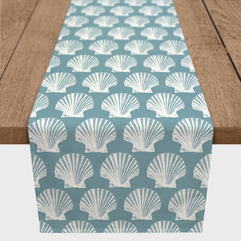 Anmarie Rectangle Polyester Table Runner, Blue, 90" x 16"