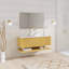 Meuble-lavabo mural simple 48 po avec plateau en pierre frittée 48 po