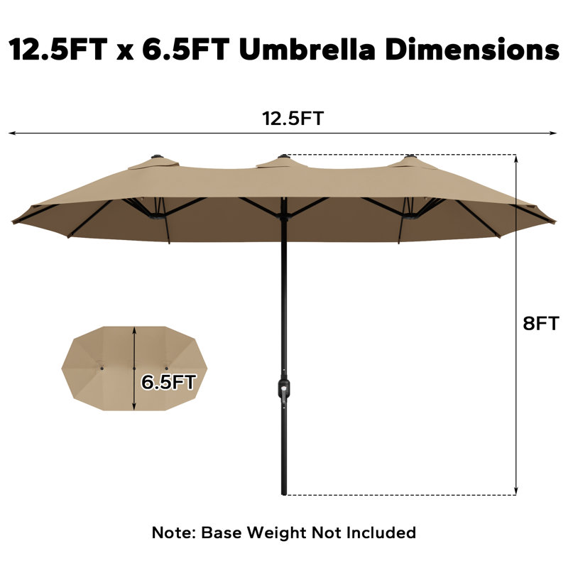 150'' Beach Umbrella, Beige