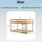 Wood Frame Twin Over Twin Size Bunk Bed With Ladder,Strengthened Slats-321203898