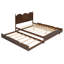 Grand lit plateforme avec 2 grands tiroirs et 1 lit gigogne simple-1092855311