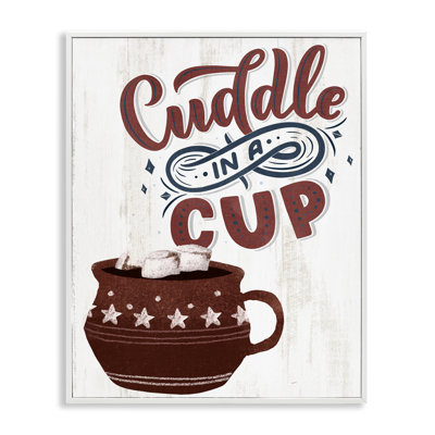 Cuddle In A Cup Cocoa Framed Giclee, design by Kim Allen