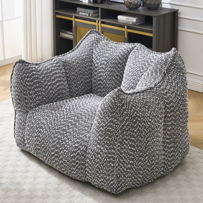 Fauteuil à billes Chenille, Gris chenille, H 30,7 po x l 47,2 po x P 36,2 po