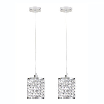 Luminaire suspendu en cristal 2 pièces