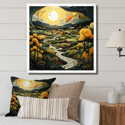 «Countryside Reverie Pointillism» - reproduction d'art