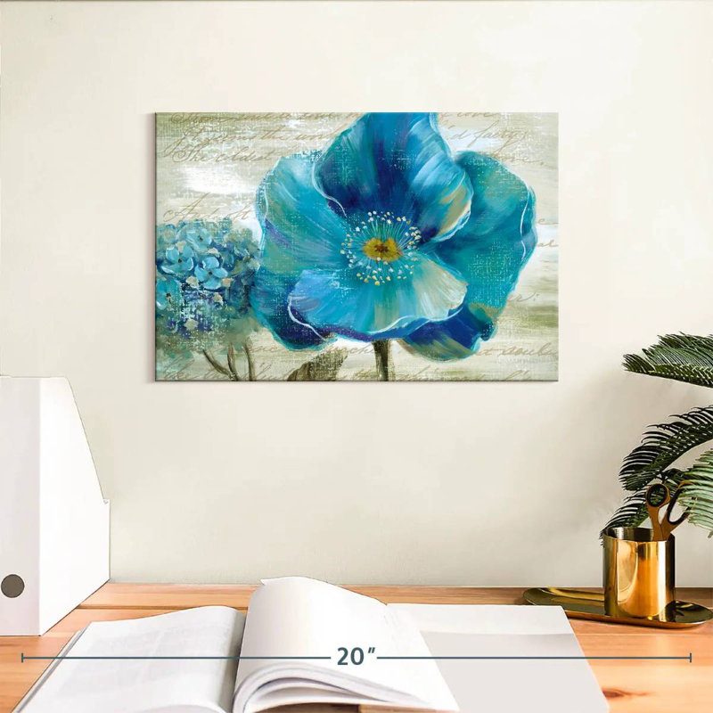 Harnek Blue Poppy Poem II, H 8 po x l 12 po