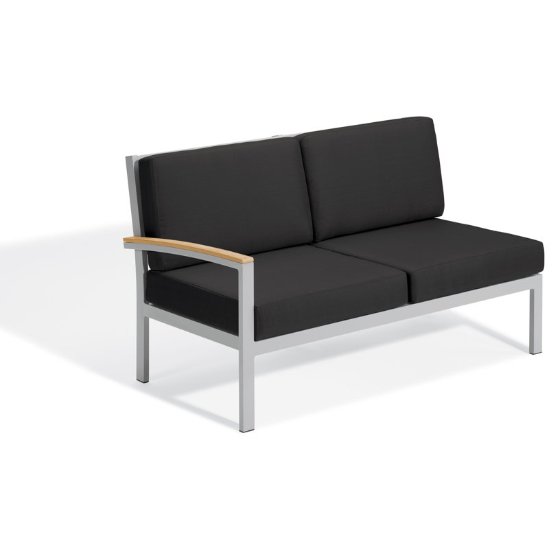 Causeuse modulaire Travira (droite), Noir de jais