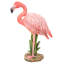 Statue debout flamant rose