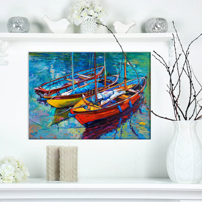 Nautical Three Fishing Boats Canvas - Three Fishing Boat