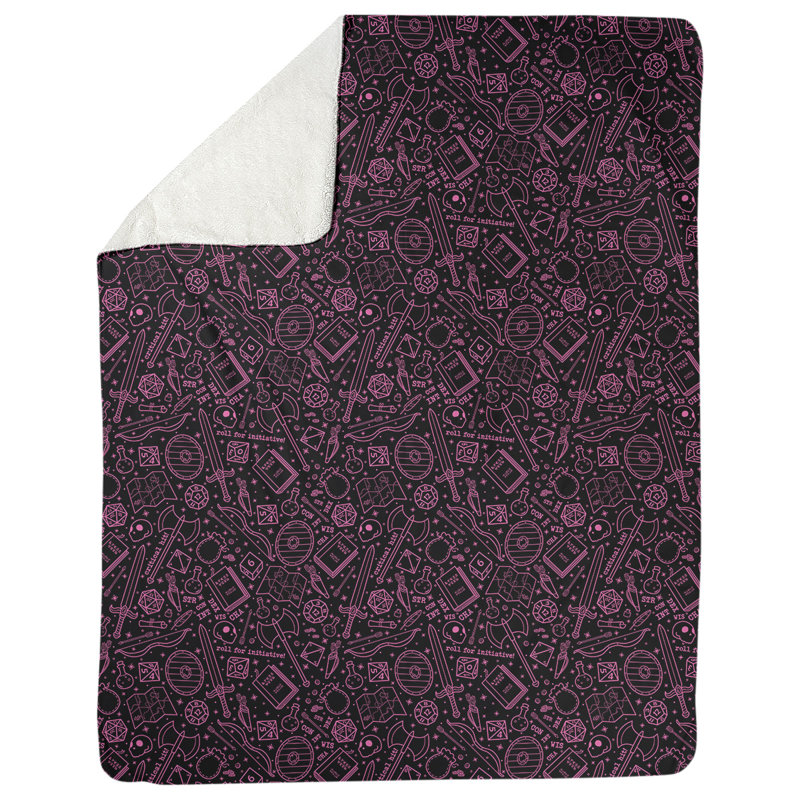 Couverture Katelyn Elizabeth RPG, l 52,5 po x L 62,5 po, Noir / Rose