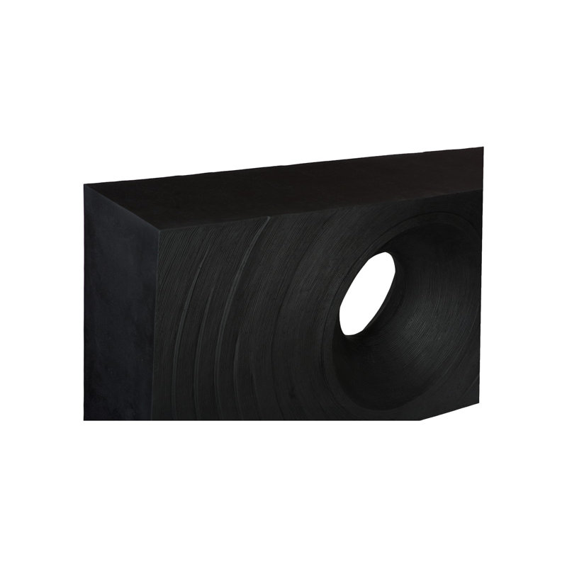 Void Console Table, Black Stone
