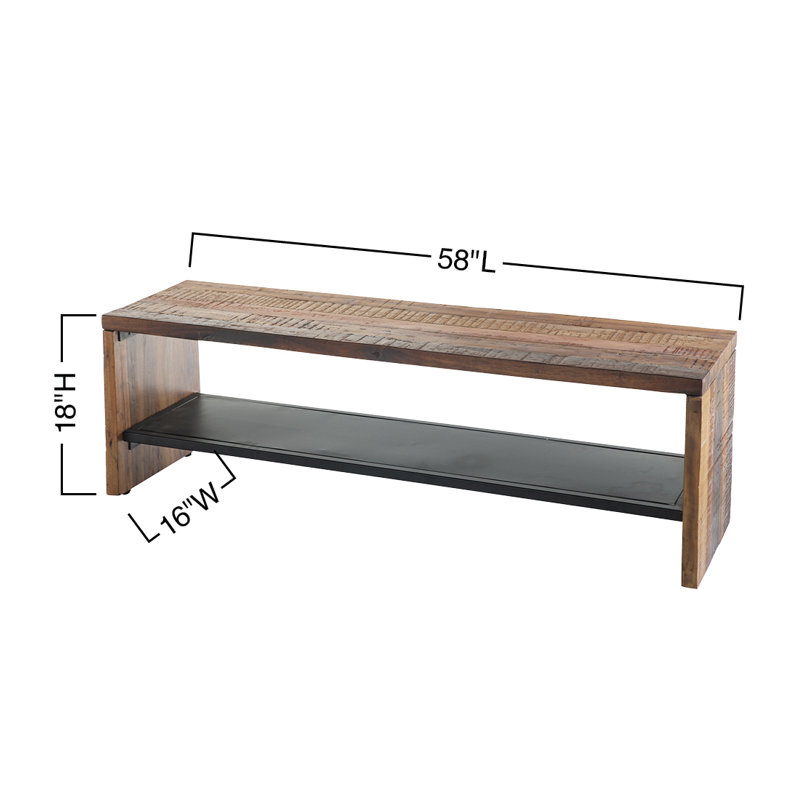 Banc de rangement en bois Cianha