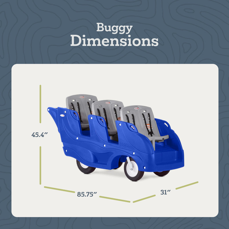 Gaggle Parade Multi-Child Buggy, Blue/Gray