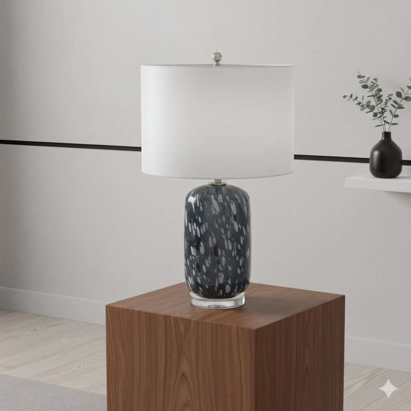 Lampe de table en verre Ellis D16,9 po x H 28 po