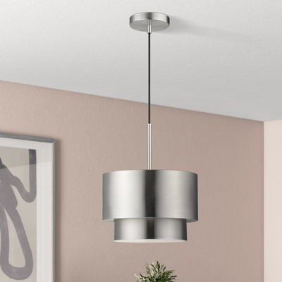 Acklin 1 Light Brushed Nickel Pendant