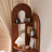 Tan Solid Wood Corner cabinet