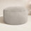 Demi Round Upholstered Outdoor Ottoman with Sunbrella® Cushion