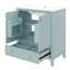 Meuble-lavabo de 30 po avec lavabo à encastrer, armoire rectangulaire, structure en bois massif et compartiments réglables dans des glissières de tiroir