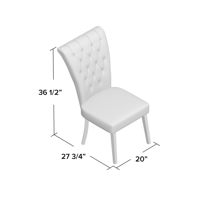 Crittenden Tufted Side Chair, Light Beige Polyester