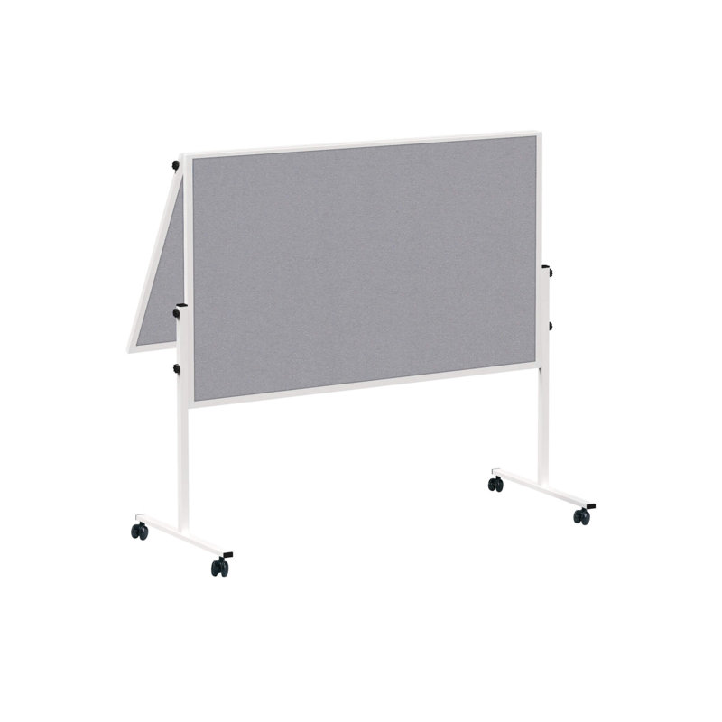 Solid Foldable Presentation Board with Felt Surface, Grey