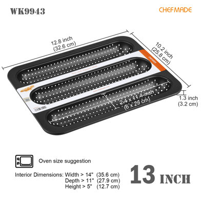 L 12,8 po x L 10,2 po