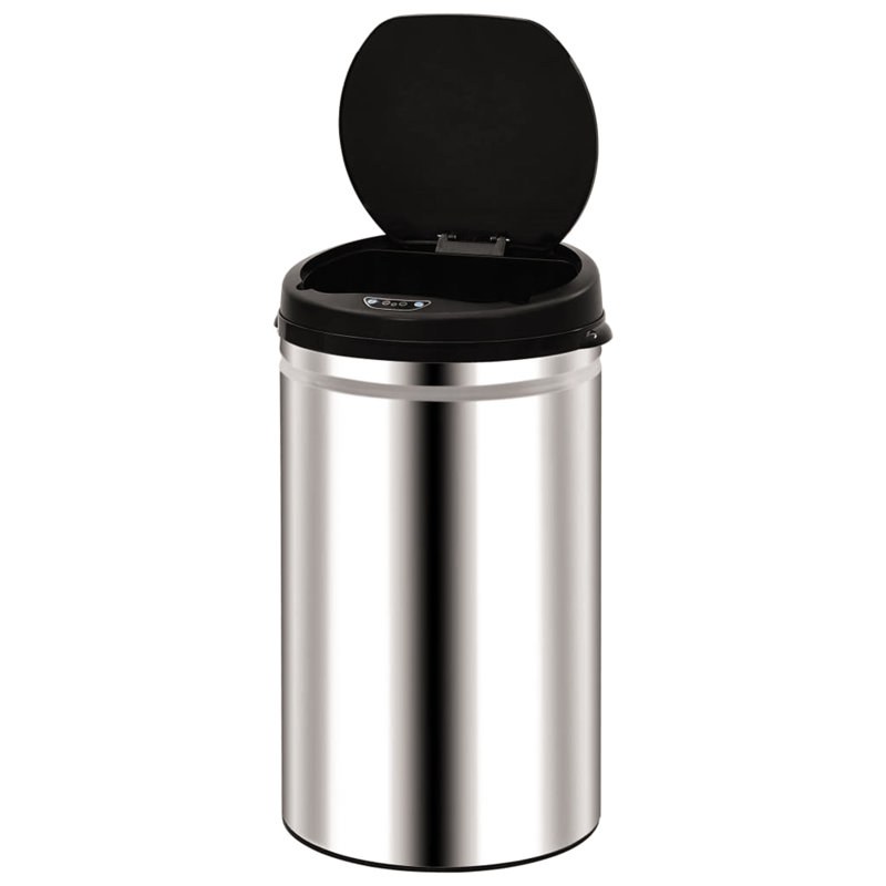 Jaszmin Steel Motion Sensor Bin, 40 L, Black