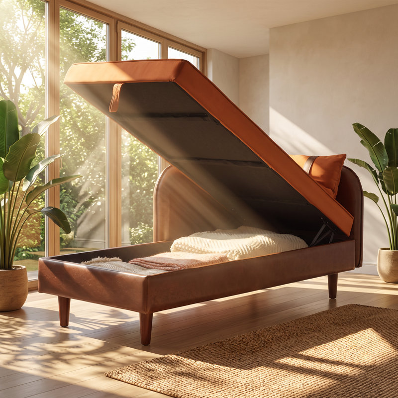 Méridienne en bois d'eucalyptus massif l 65 po x P 30 po x H 27 po HDF