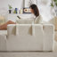 Ensemble de canapé modulaire rembourré en chenille Modern, canapé de salon modulaire en L de 108 pouces avec 6 coussins, combinaison gratuite-106762614