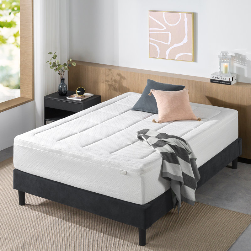 Surmatelas en mousse à mémoire de forme Zinus Cloud, Double, 2"